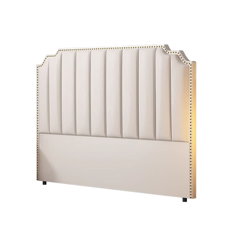Modern Wood Panel Headboard Upholstered Sponge Fully in Lavish Gray Colors with Elegant Legs thumbnail 13