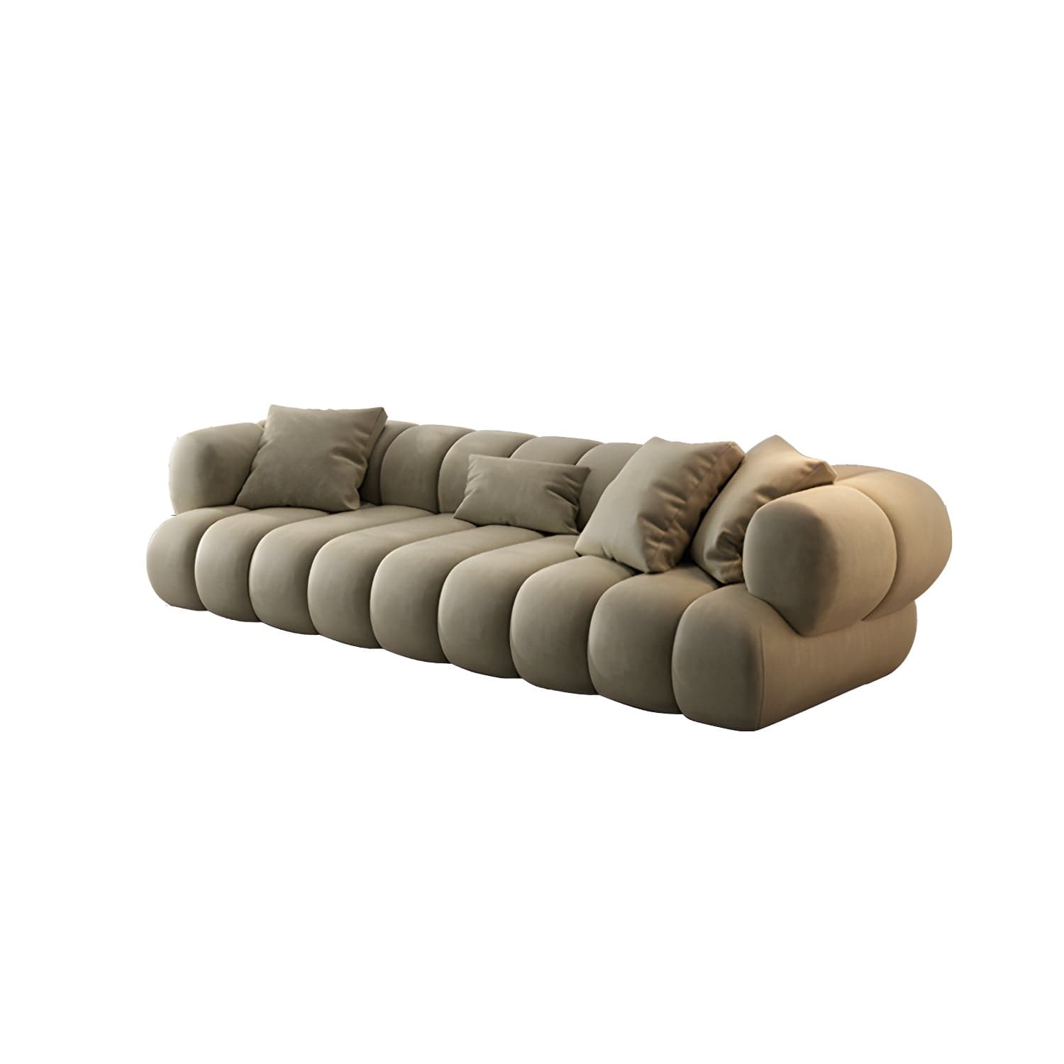 Scandinavian Green Sofa with Tuxedo Arm and Sewn Pillow Back thumbnail 6