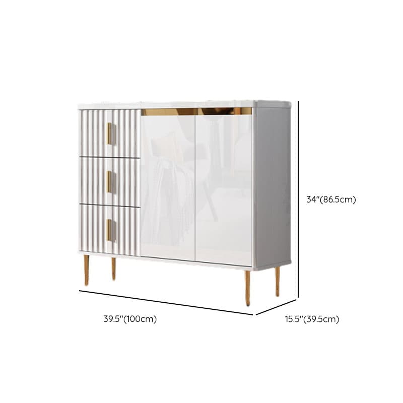 Luxurious Chalk Stone Standard Flooring Sideboard with 3 Doors & Variable Shelf thumbnail 30