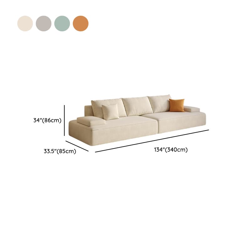 Tear Resistant Sofa Couch in Grey/Olive Green/Ivory with 5 Pillows thumbnail 14