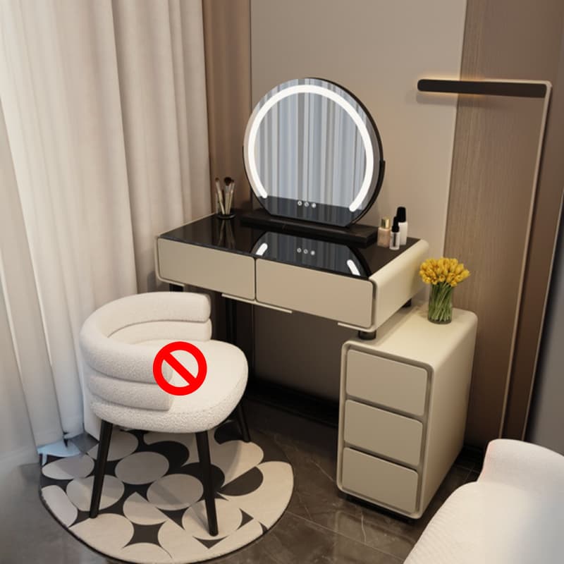 Trendy Standard/Small Vanity Set with Light Up Mirror and Adjustable Touch Lighting thumbnail 5