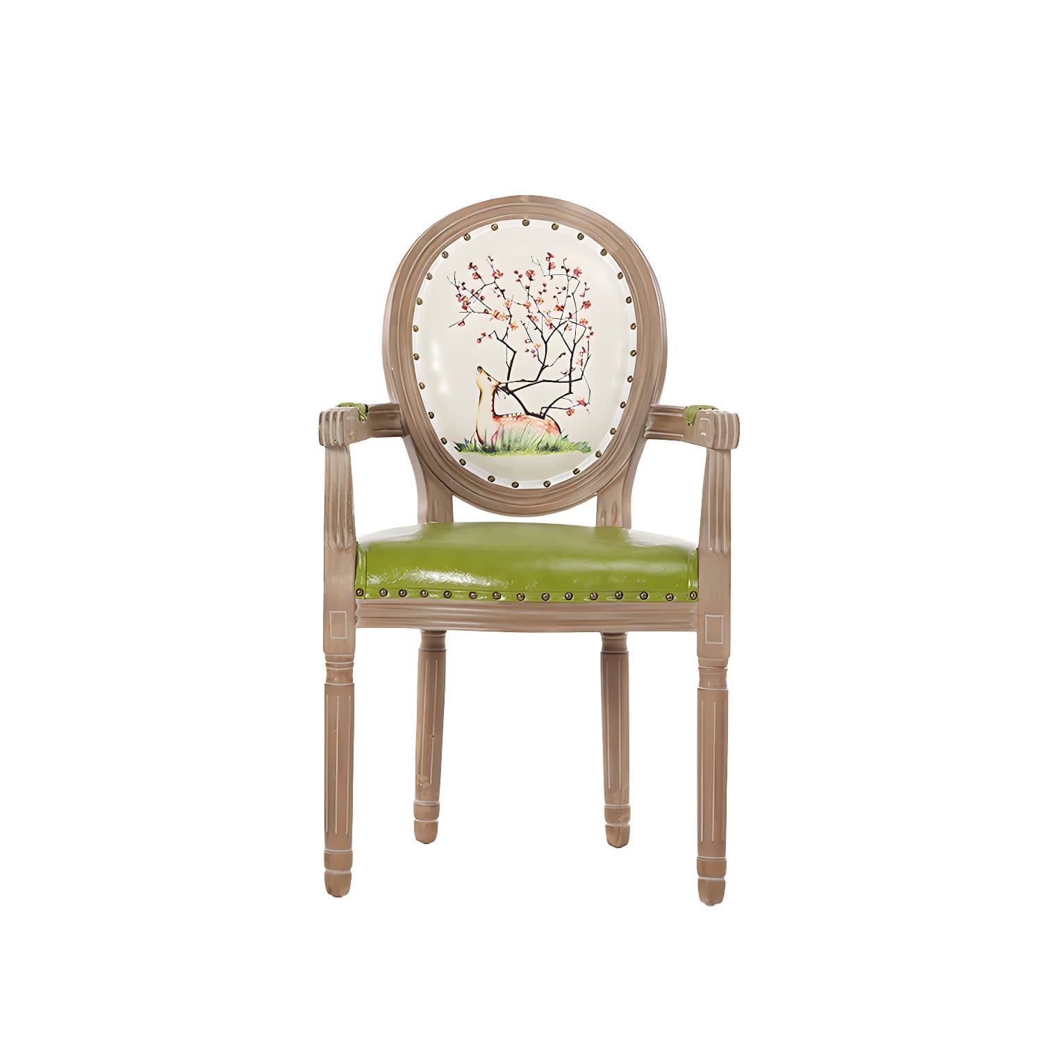 French Country Upholstered Armless Chair Home Solid Wood Dining Chair thumbnail 12