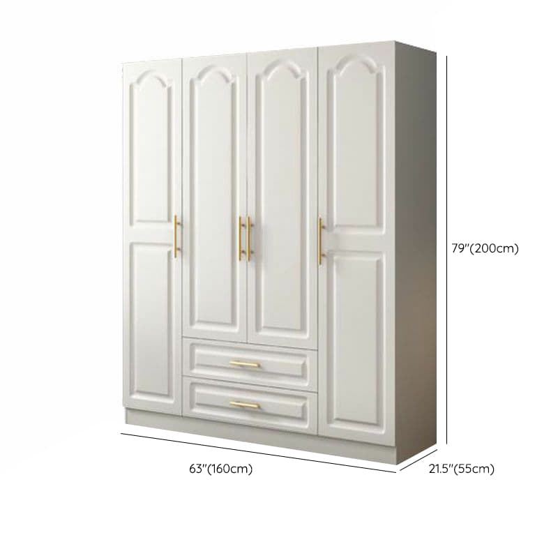 Contemporary Wood Chalk Wardrobe Closet with Interior Shelves&Clothing Rack&3-Drawer/6 Drawers/5-Drawer thumbnail 12