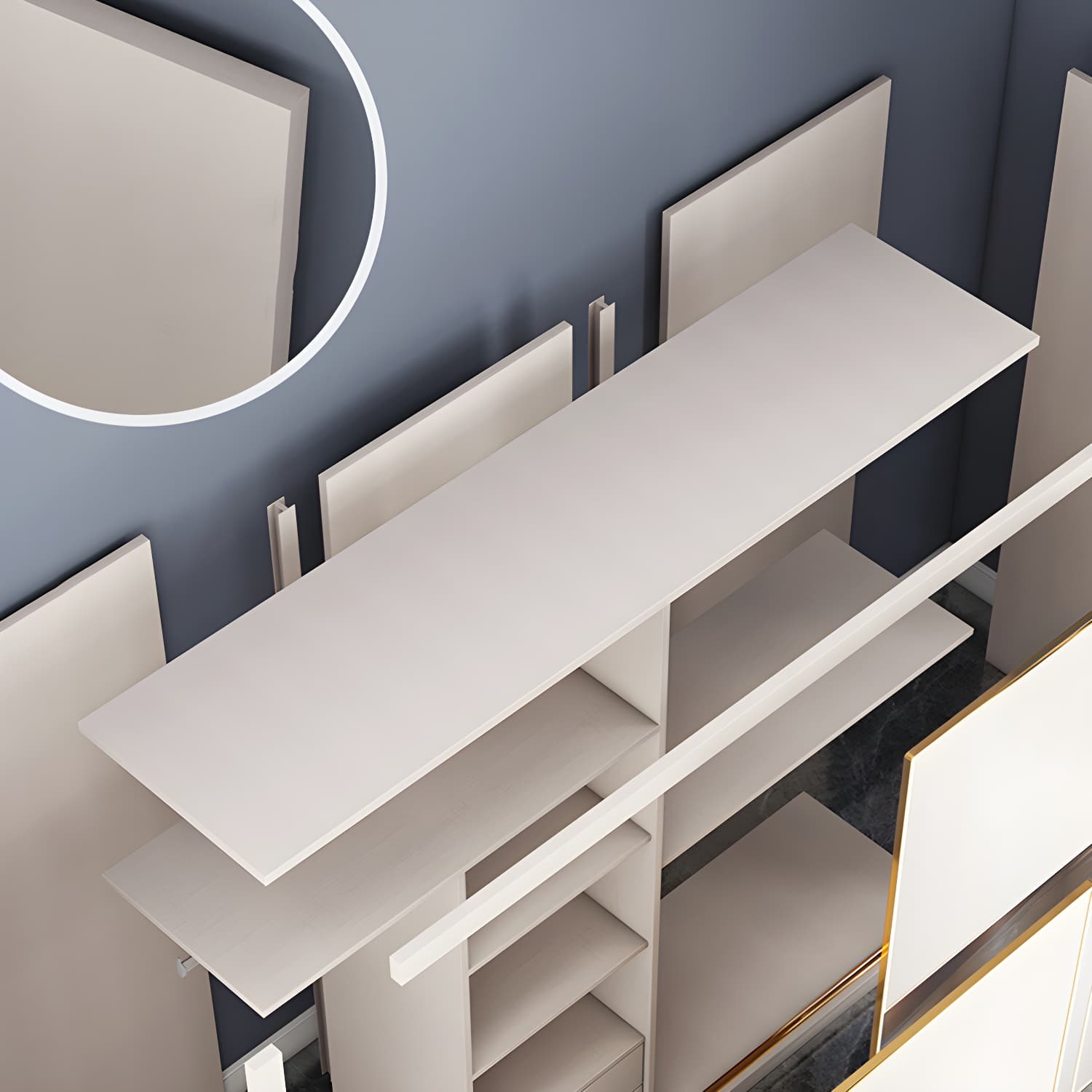 Modern Style Wardrobe Cabinet Glass Wardrobe Closet for Home thumbnail 3