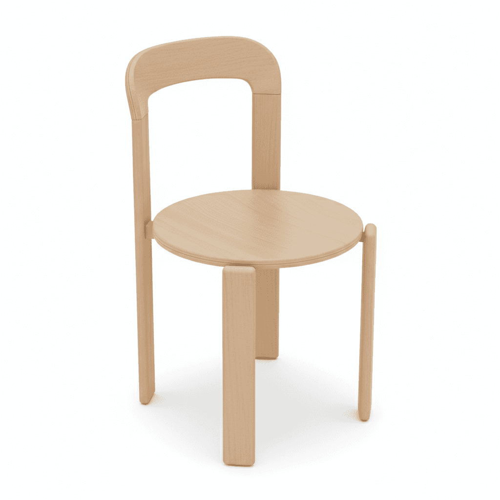 Scandinavian Natural Wood Armless Kitchen Chair 15.3inch Wide Non-Swivel 1 Piece thumbnail 16