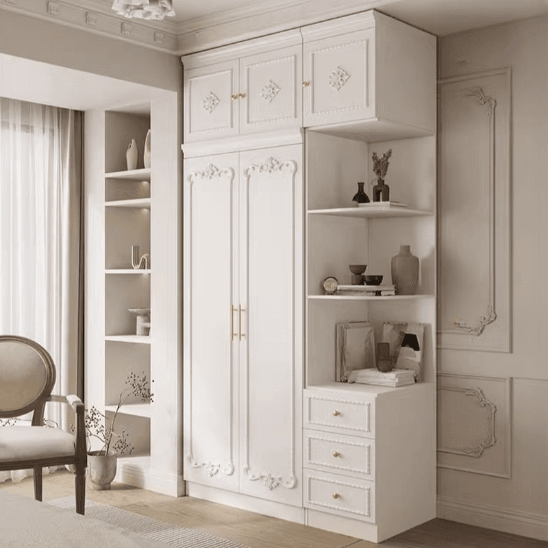 White Simple Timber Wardrobe Closet Soft Close Drawer Soft Close Door Interior Shelves thumbnail 16