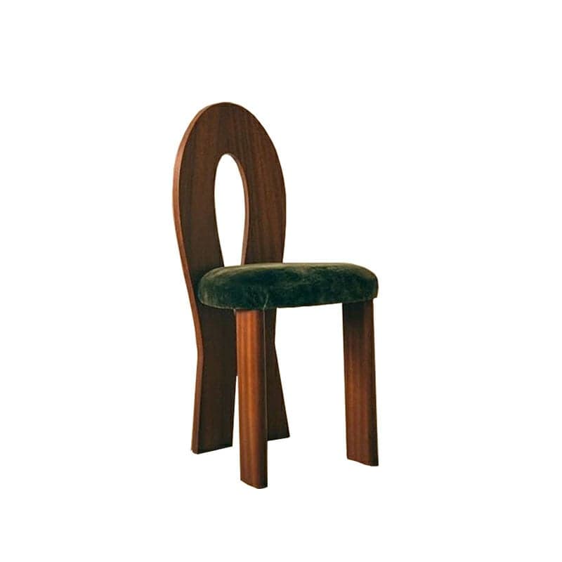 Modern Upholstered Armless Kitchen & Dining Chair, Open Back, Wood Ash, 1 Piece thumbnail 5