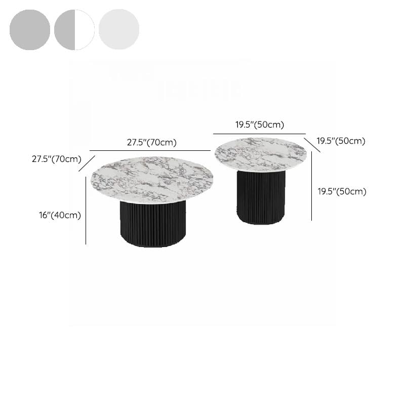 Circular-shaped Ivory Board Game Coffee Table for Home thumbnail 14