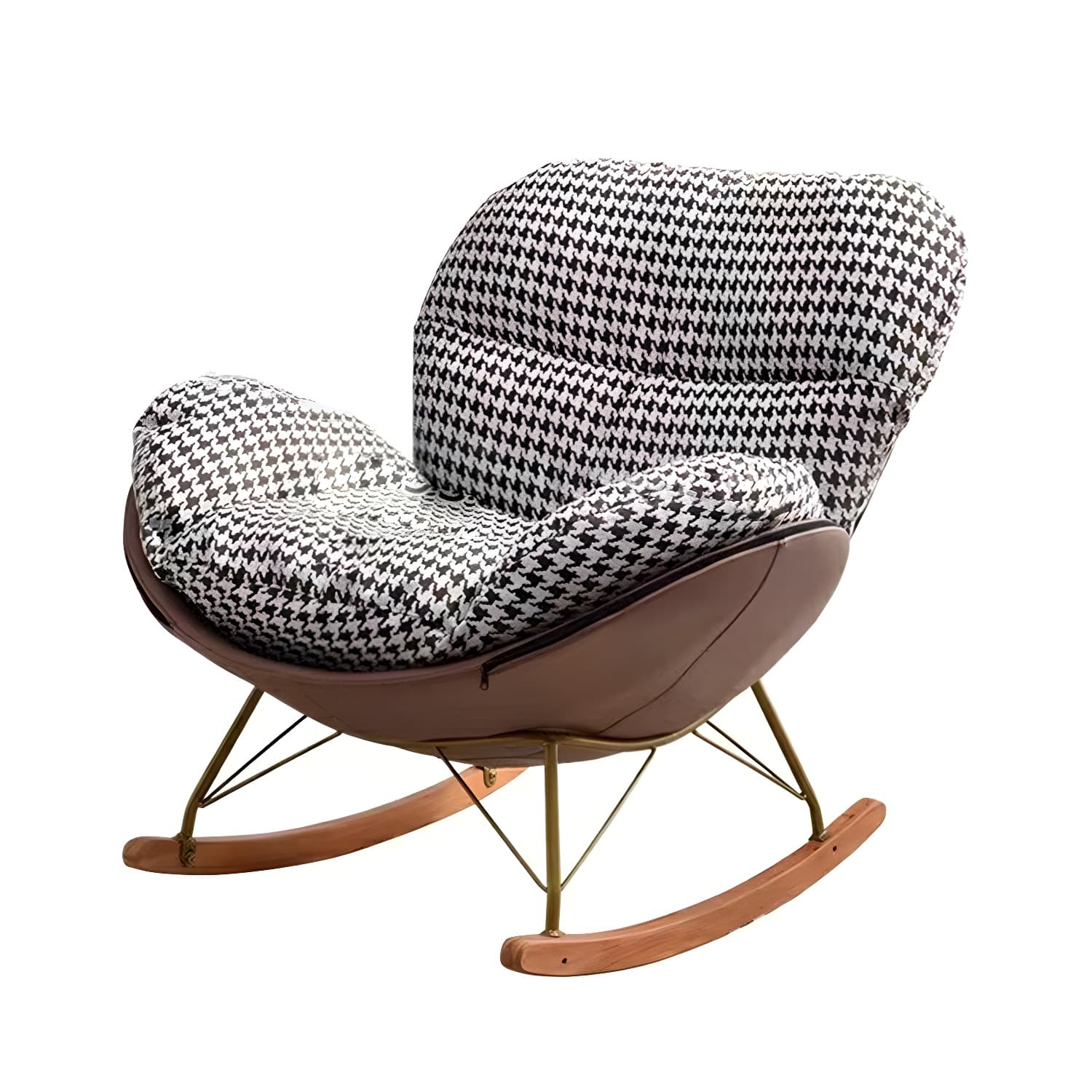 Modern Upholstered Indoor Rocking Chair with Removable Cushions and Slipcover for Enhanced Comfort thumbnail 9
