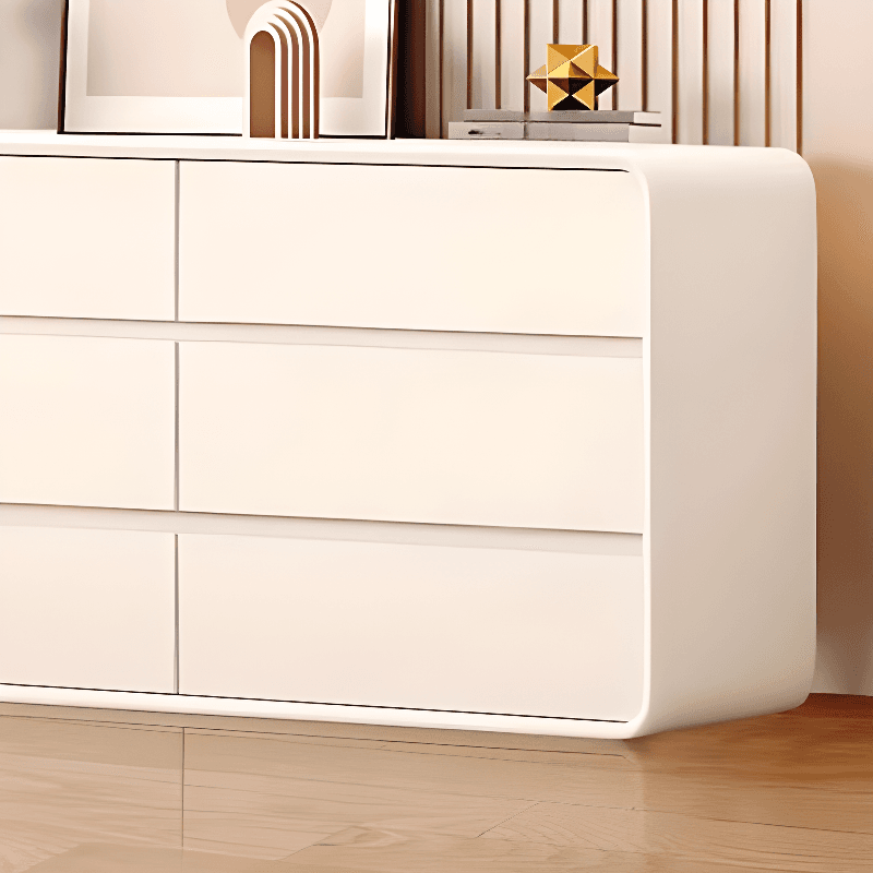 Art Deco Horizontal Console Dresser in Natural Wood with 6/8 Drawers thumbnail 8