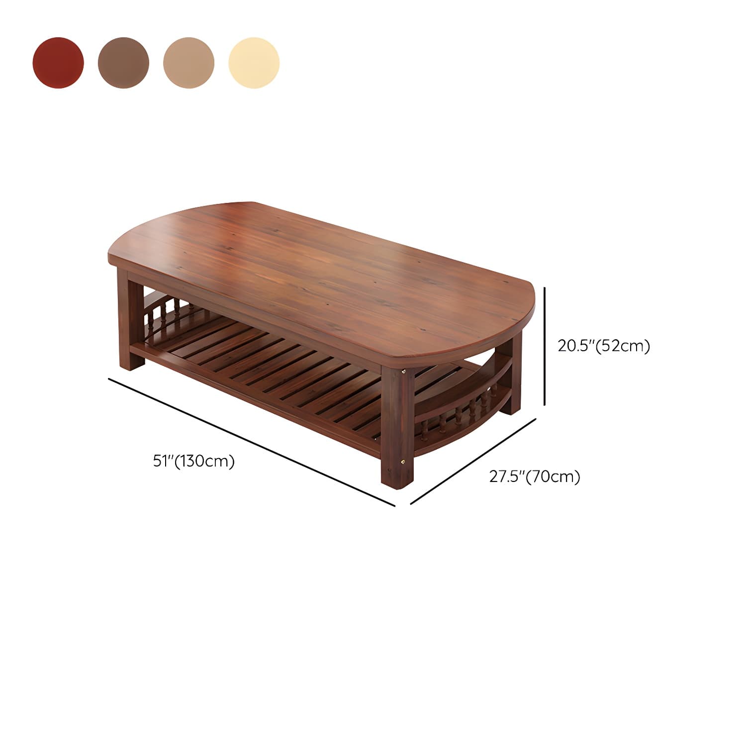 Contemporary Coffee Table Storage Solid Wood Coffee Cocktail Table thumbnail 18
