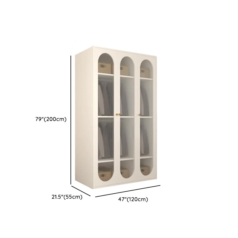Chalk Casual Unattached Wardrobe with Adaptable Shelf, Soft Close Door, Hanging Rod, and Articulated Mechanism thumbnail 16