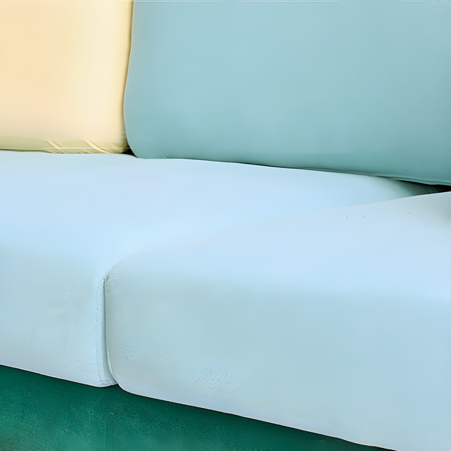 36" High Modern Velvet Square Arm Sofa with 2 Pillows Standard Sofa for Living Room thumbnail 14