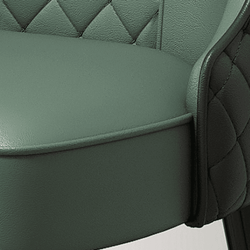 Contemporary Restaurant Armless Chair with Solid Back Panel, Upholstered Metal Legs thumbnail 14