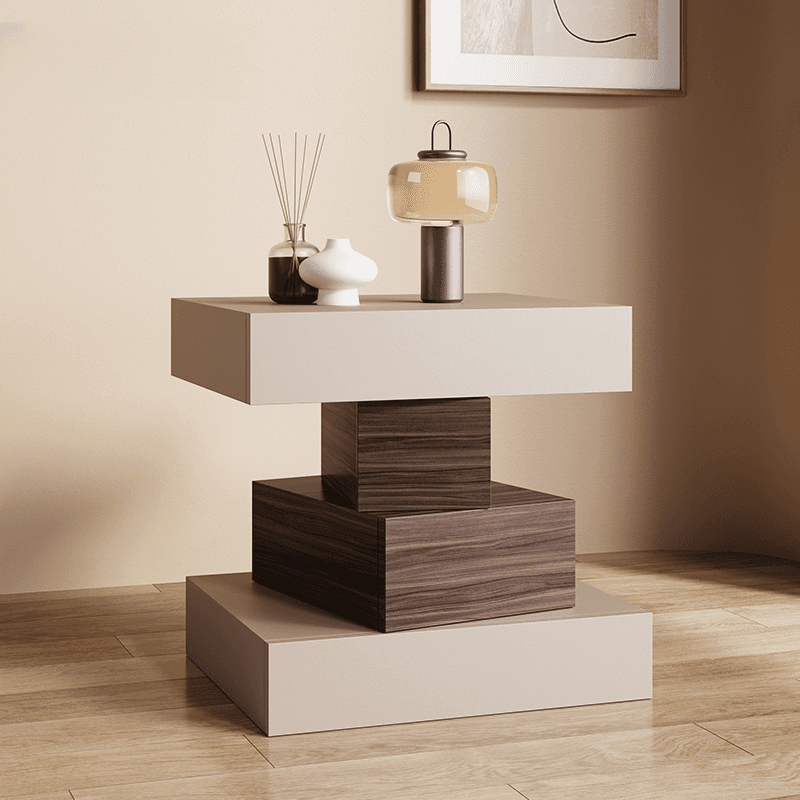 Scandinavian Synthetic Leather Drawer Storage Nightstand with 4 Drawers thumbnail 8