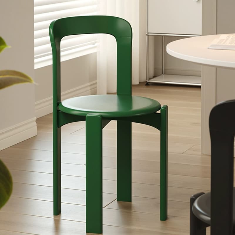 Modern Solid Wood Armless Dining Chair with Open Back for Kitchen & Dining thumbnail 9