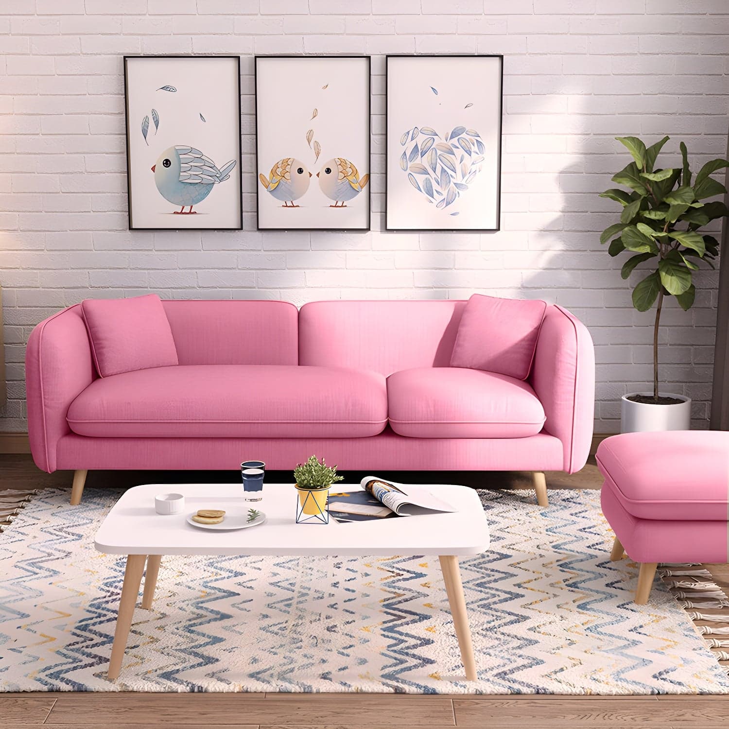 Modern Linen Tuxedo Arm Standard Sofa with Bolster Pillows for Living Room thumbnail 10