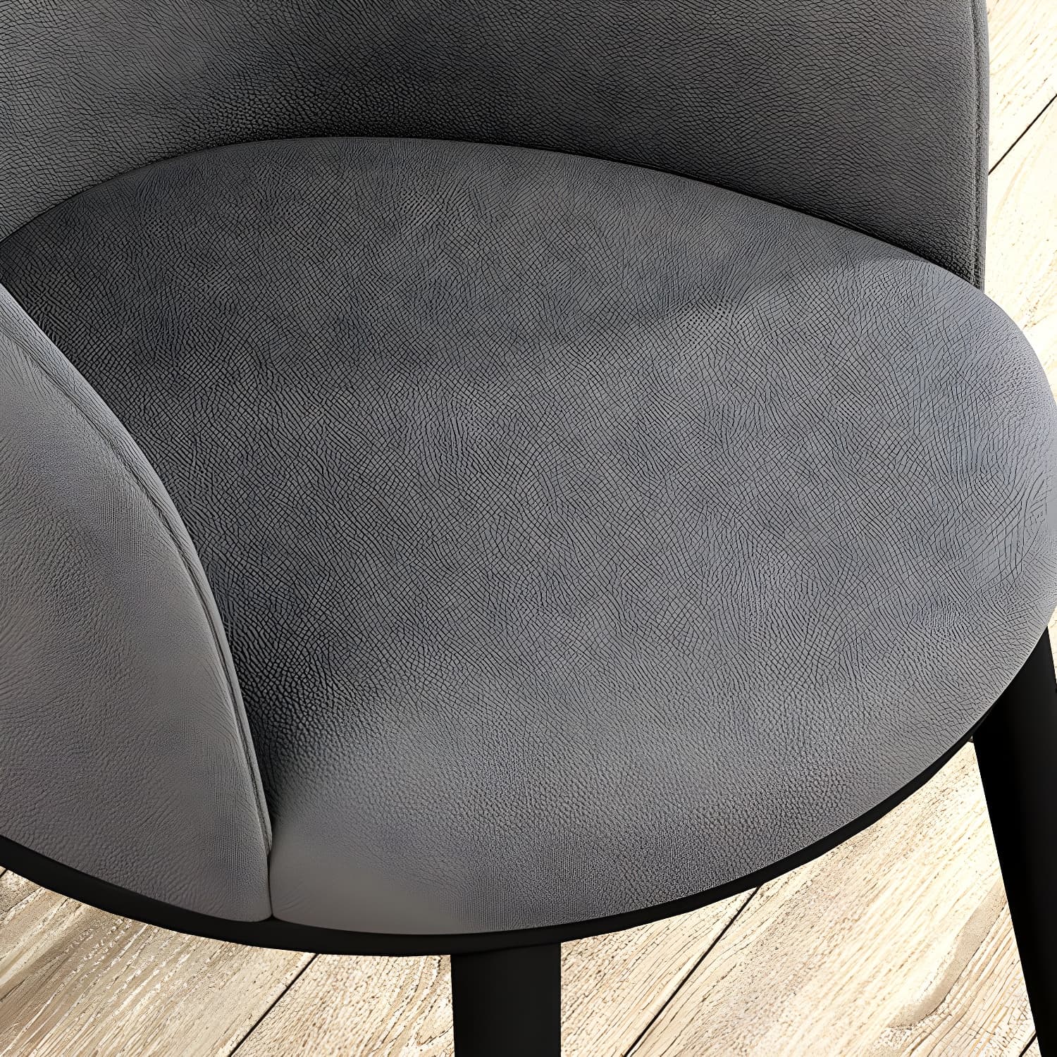 Contemporary Leather Home Arm Chair Solid Back Matte Finish Dining Chair thumbnail 25