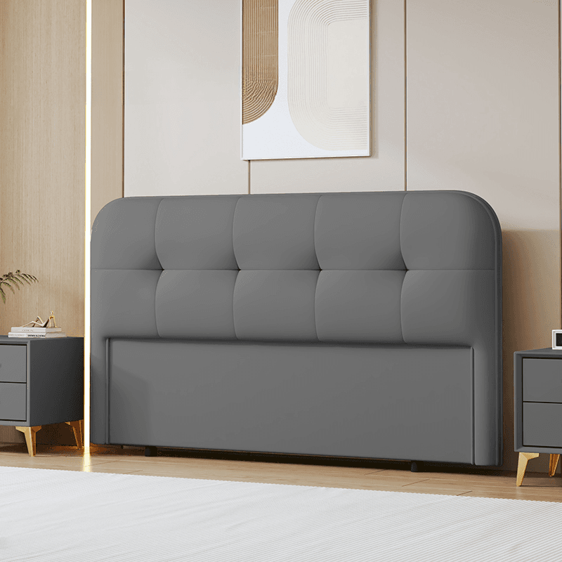 Modern Simple Style Panel Headboard with No Distressing, Piled Tufted Rectangle Design for King/Queen/Twin XL Bed, Featuring Sponge Upholstery and Standard Height thumbnail 2
