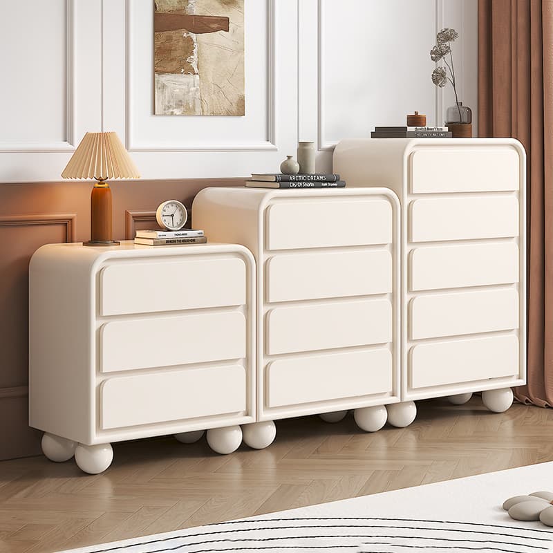 Minimalist Horizontal/Vertical Chalk Wood Bachelor Chest with Drawers - image 3