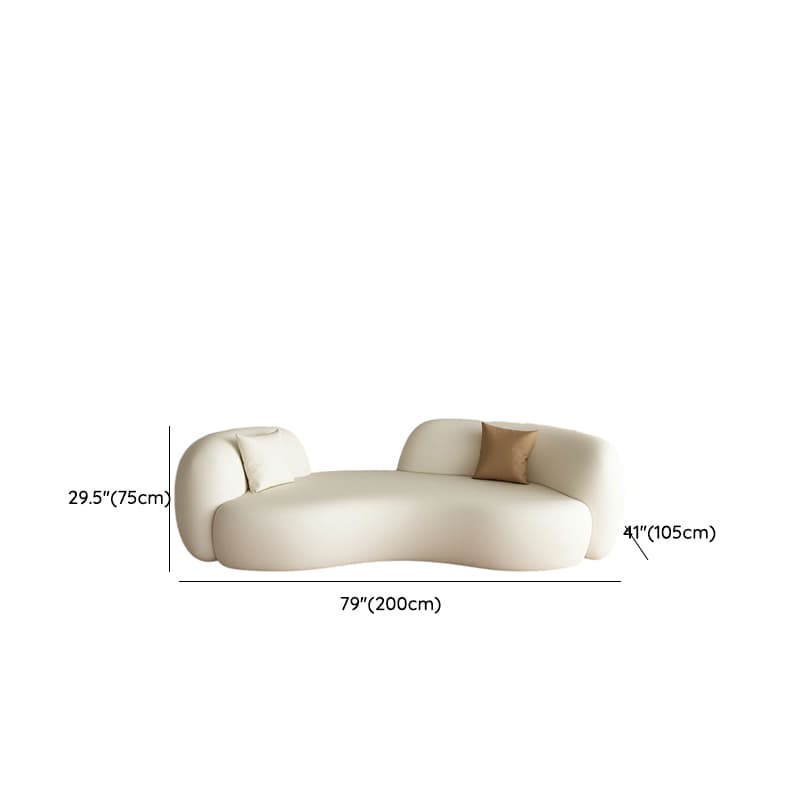 Scandinavian Style Standard 21-28 inches White Wood Sofa Without Storage, No Distressing thumbnail 10