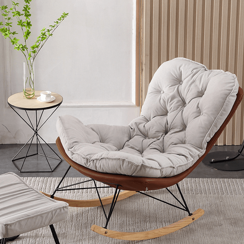 Modish Upholstered Rocking Accent Chair thumbnail 11
