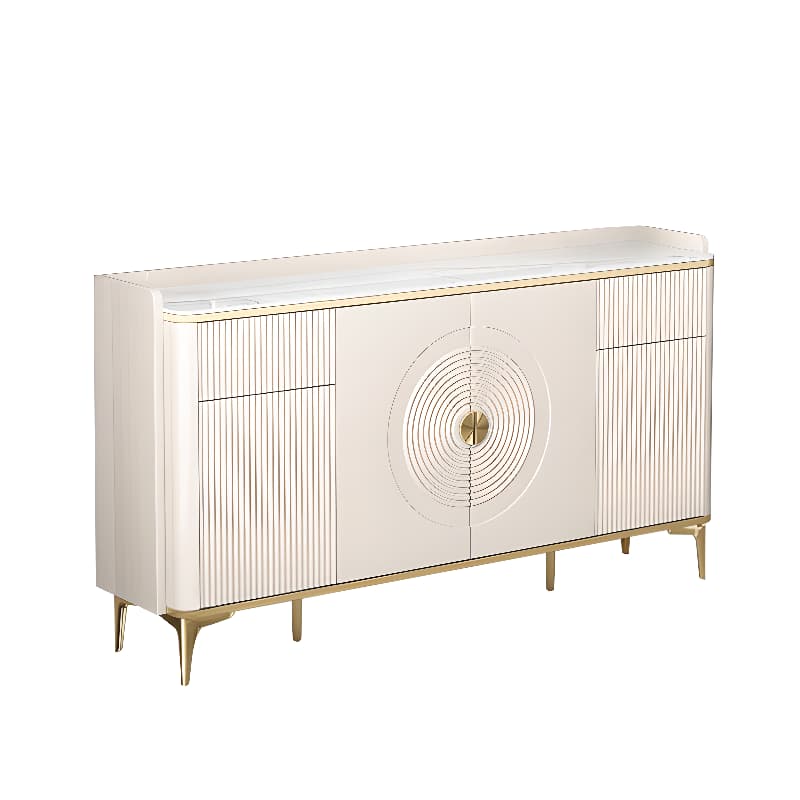 Glam Free Standing Utility Storage Cabinet for Parlor with Sintered Stone Countertop thumbnail 5