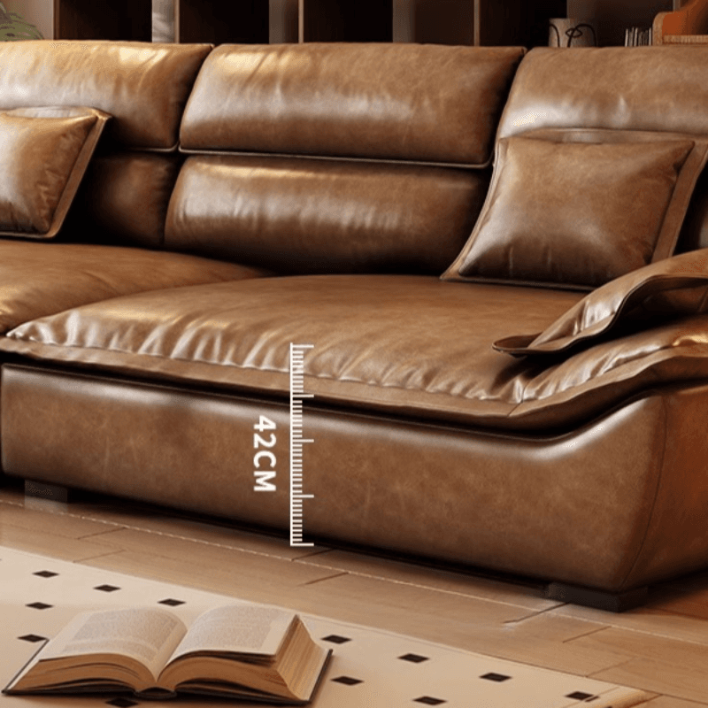 Drawing Room Standard Sofa in Mocha Pu Leather thumbnail 4