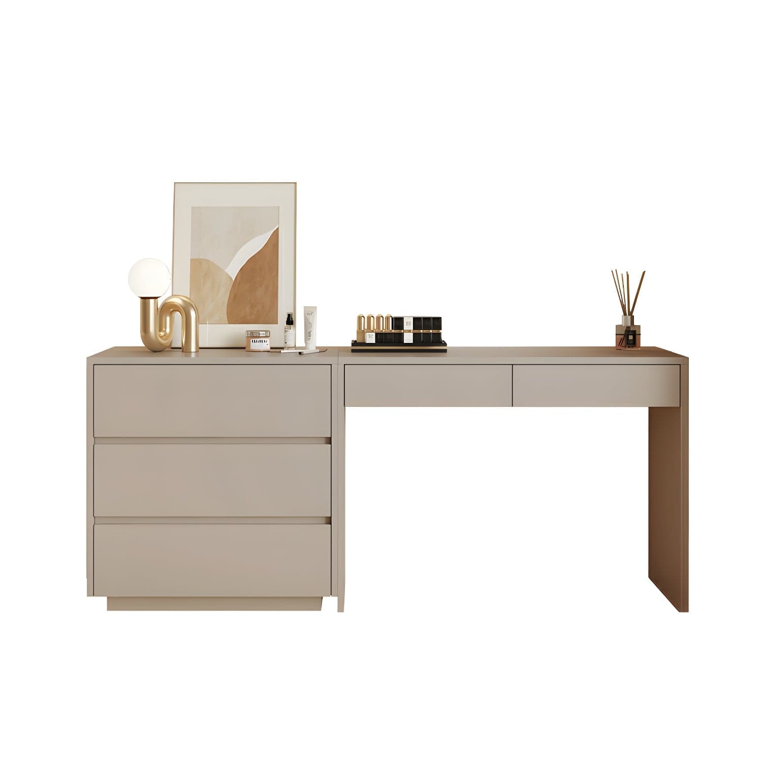 Modern Wood Vanity with Drawers, Large Size, Soft Close Glides, 40cm Width, 75cm Height thumbnail 1