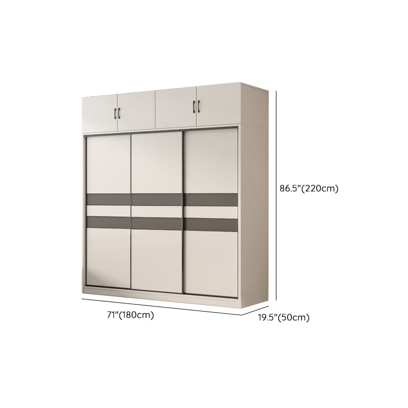 Chalk Nordic Timber Wardrobe with 3 Drawers, Self-supporting Design, Soft Close Door, and Clothing Rod thumbnail 22