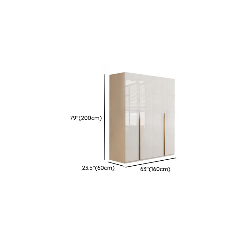 Chalk Minimalist Laminate Cabinet Armoire with Soft Close Drawer, Soft Close Door, Interior Shelves, and Clothing Rod thumbnail 11