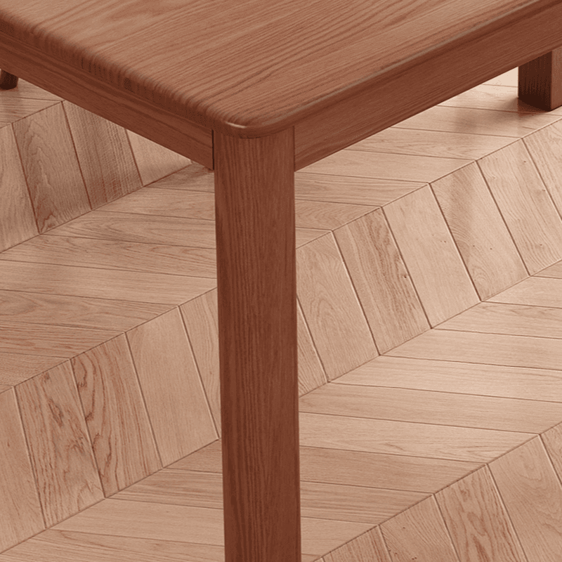 Minimalist Rectangular Dining Table Set with 4 Legs and Natural Wood Top, Featuring Back Seat thumbnail 8