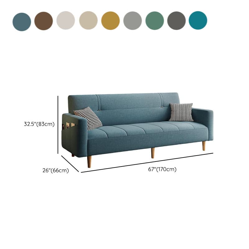 Standard Sofa/Loveseat in Cotton Linen with Light Gray/Cerulean/Olive Green Upholstery and Arm thumbnail 18
