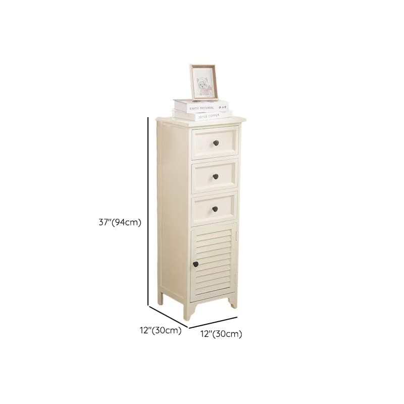 Rectangular Damp-proof Accent Cabinet with Storage Drawer, Closet, Glazed Door, Cabinet Knobs in Chalk/Brown/Wood Color thumbnail 21