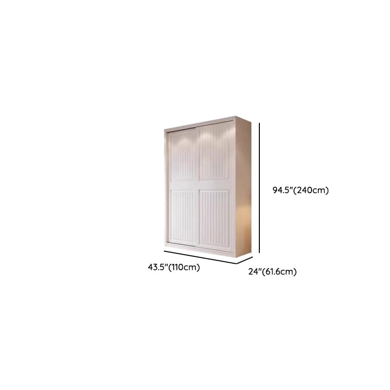 White Modish Manufactured Wood Independent Armoire Cabinet with Soft Close Drawer, Soft Close Door, and Interior Shelves thumbnail 33
