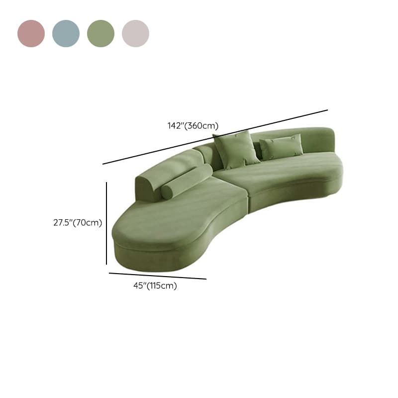 Trendy Seats 4/Seats 3 Armless Curved Sofa Recliner with Sponge Fill Cushions thumbnail 19