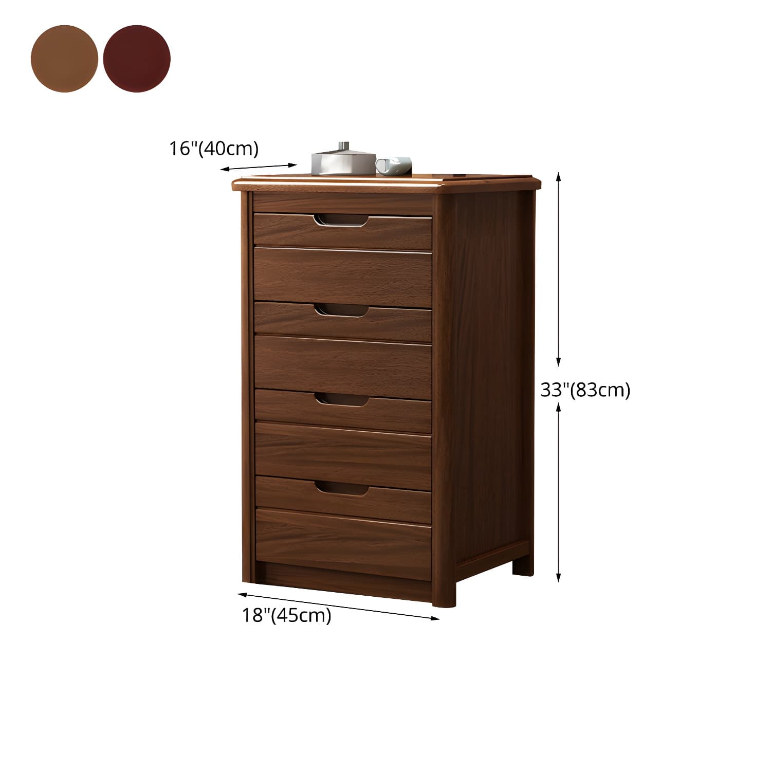 Bedroom Dresser Vertical Solid Wood Storage Chest with 3 / 4 / 5 Drawers - image 21