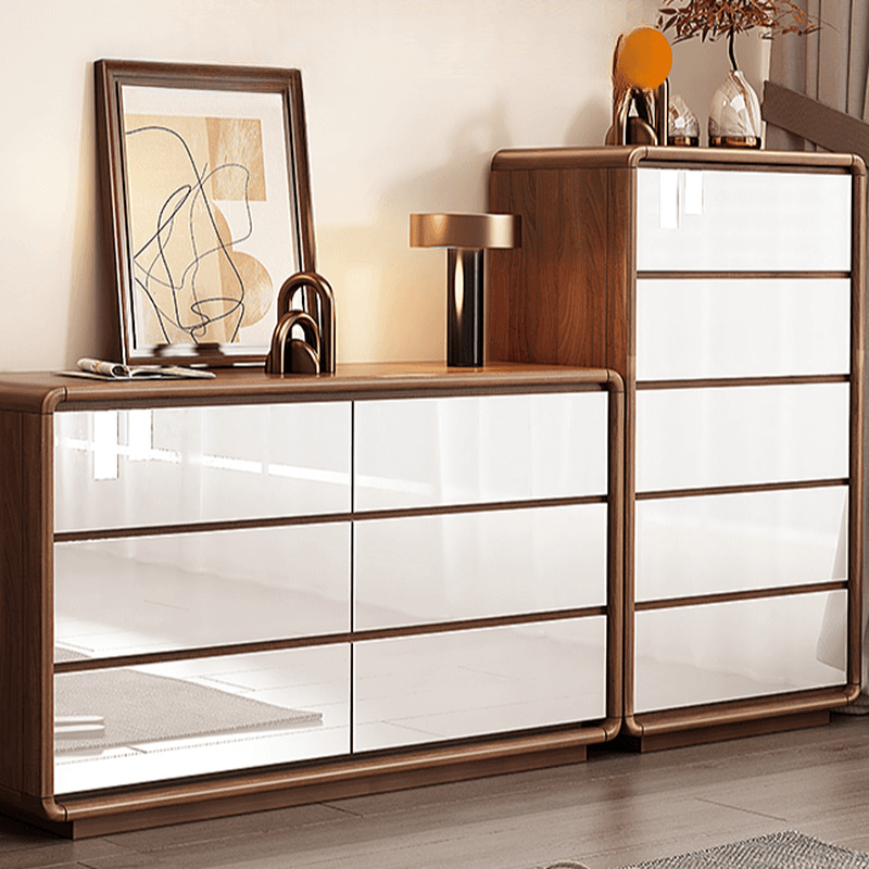 Modish Raw Wood Square Double Dresser/Bachelor Chest/Wardrobe Chest with 6 Drawers/7 Drawers/5 Drawers in Horizontal/Vertical Orientation thumbnail 5