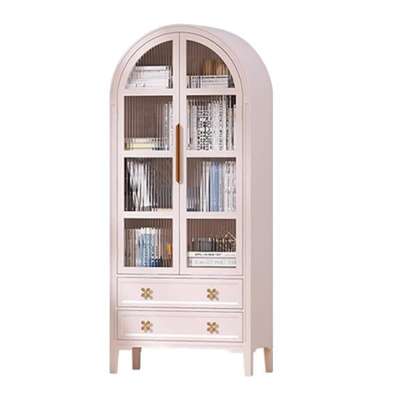 Self-supporting Grey /Azure/Peony Natural Wood Accent Cabinet with Squared Leg Drawing Room thumbnail 6