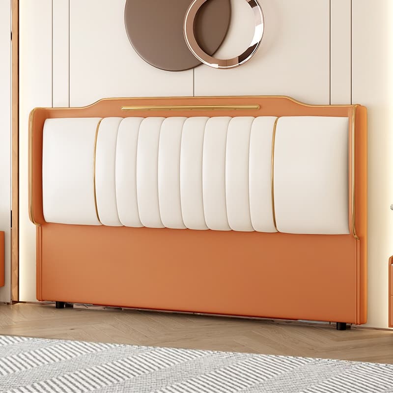 Simplistic Style Wingback Headboard with No Distressing in Pine Wood, Featuring Camelback Shape for King/Queen/Full Bed, Sponge Upholstery Fill, and Standard Height thumbnail 10