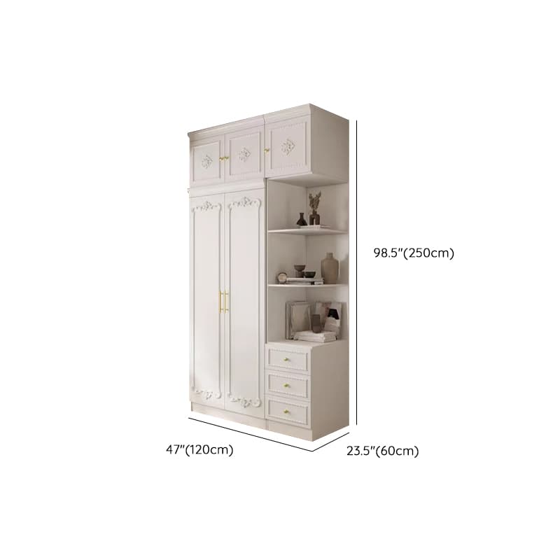 White Simple Timber Wardrobe Closet Soft Close Drawer Soft Close Door Interior Shelves thumbnail 26