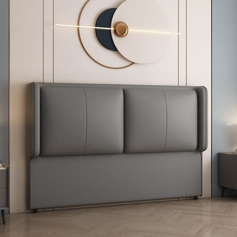 Modish Style Panel Headboard in Timber with No Distressing, Rectangle Shape for King/Queen/Full Bed, Featuring Sponge Upholstery and Standard Height thumbnail 2