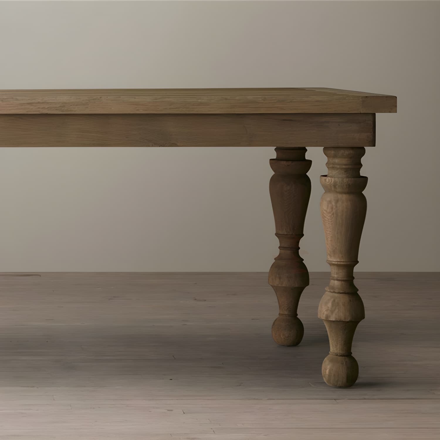 Modern Pine Wood Table Rectangle Dining Table with 4 Legs for Restaurant thumbnail 5