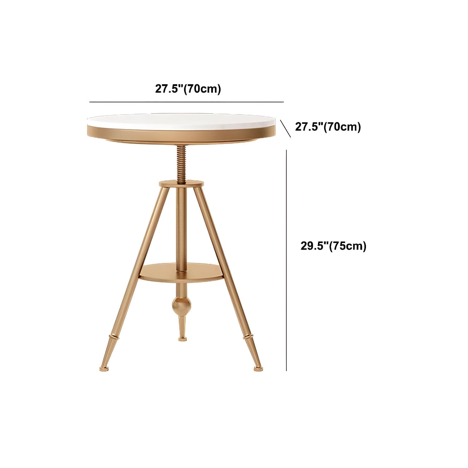 Traditional Luxury Round Dining Table Marble Top Table with Gold Metal Base thumbnail 22
