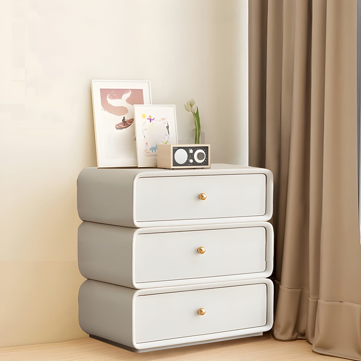 Modern Light Wood Dressers with Solid Wood Construction and Soft-Close Drawers thumbnail 9
