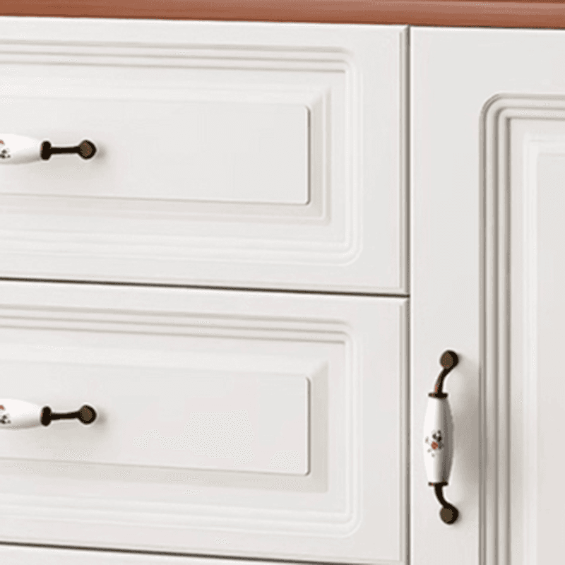 Sleeping Room Use Trendy White Wood Wardrobe Chest with Shelves thumbnail 9