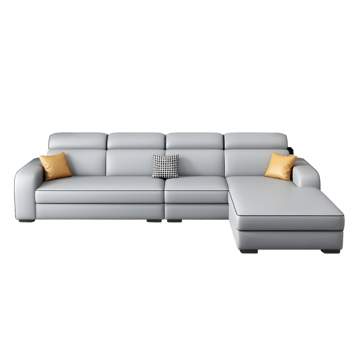Contemporary Sectional Sofa with Adjustable Pillow and Scratch Resistant Upholstery thumbnail 13