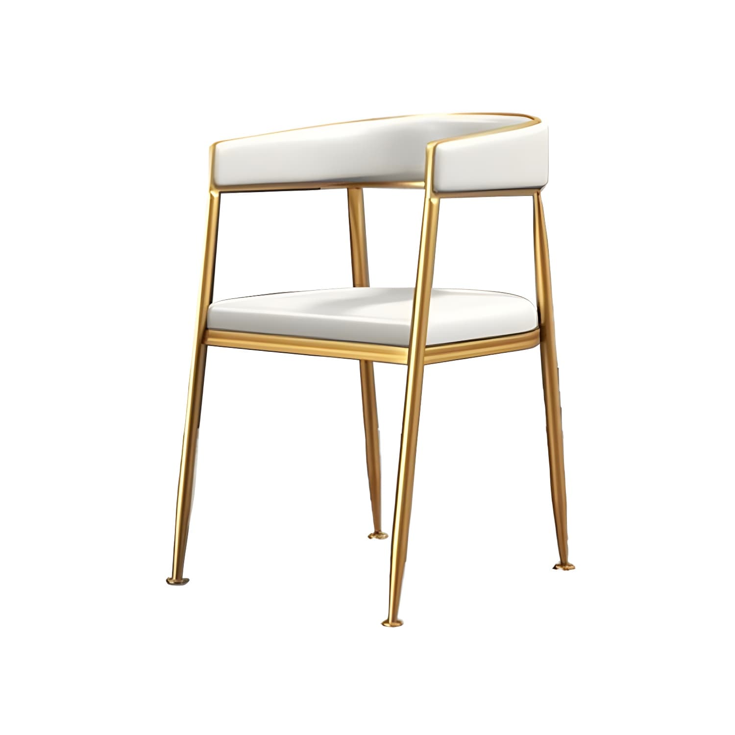 Glam Gold Metal Arm Chair Open Back Dining Side Chair with Upholstered thumbnail 10
