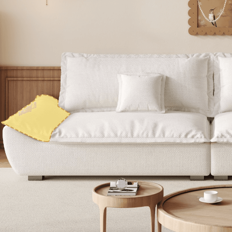 Modish Solid Color Stain Resistant Standard Sofa/Loveseat for 3-seater/4-seater/5 Person with 2 Pillows thumbnail 15