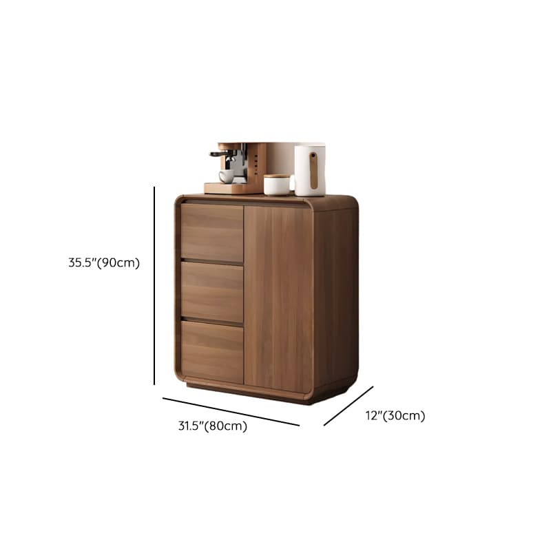Ground Detached Cocoa Worktop Sideboard with Kitchen Gadget Storage for Culinary Space thumbnail 15
